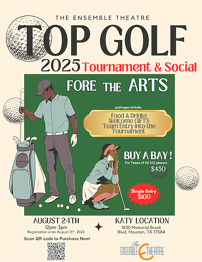 The Ensemble Theatre invites young professionals to swing into action for the arts at its first-ever TopGolf Tournament and Social, …