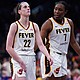 Indiana Fever guard Caitlin Clark suffers an injury after a play against the Connecticut Sun in the second half at TD Garden.
Mandatory Credit:	David Butler II/Imagn Images/Reuters via CNN Newsource