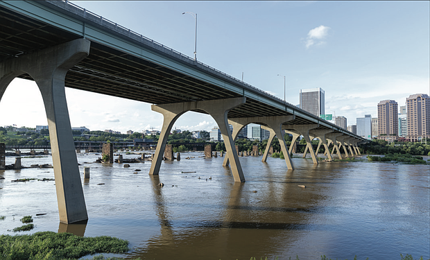 A view of the Hull Street bridge over the Manchester Canal, which the City of Richmond plans to replace as part of an infrastructure improvement project.