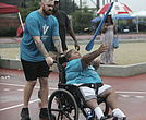 An athlete competes in the Virginia Commonwealth Games.