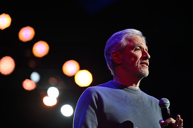 Jon Stewart performs at Comic Relief: Stand-Up for LA at The Town Hall on March 3 in New York.
Mandatory Credit:	Roy Rochlin/Getty Images for Comic Relief via CNN Newsource