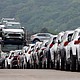 Chevrolet and Buick vehicles are lined up from South Korean factories.
Mandatory Credit:	SeongJoon Cho/Bloomberg/Getty Images via CNN Newsource