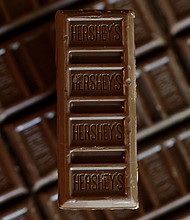 Hershey milk chocolate candy bars, shown here in May 2024 in San Anselmo, California, could get more expensive soon.
Mandatory Credit:	Justin Sullivan/Getty Images via CNN Newsource