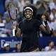 Venus Williams celebrates after beating Peyton Stearns.
Mandatory Credit:	Scott Taetsch/Getty Images via CNN Newsource