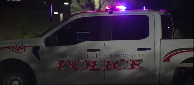 UNM police say they received a report of a shooting at the Casas del Rio complex on 420 Redondo Drive at the UNM campus.
Mandatory Credit:	KOAT via CNN Newsource