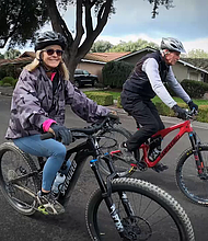 Due to her cognitive improvement, Tammy Maida (left) and her husband Paul enjoy biking together again.
Mandatory Credit:	CNN via CNN Newsource