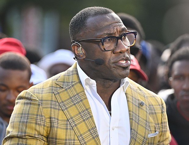 Three-time Super Bowl champion Shannon Sharpe out at ESPN.
Mandatory Credit:	Paras Griffin/Getty Images via CNN Newsource
