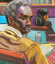 Combs looks on as accuser “Jane” continues her testimony on Wednesday, June 11.
Mandatory Credit:	Christine Cornell via CNN Newsource