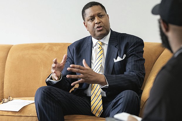 Steven Nesmith, CEO of the Richmond Redevelopment and Housing Authority, during an interview at the agency’s East Broad Street office. The discussion focused on RRHA’s response to City Council’s questions about the Gilpin Court transfer.