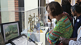 Visitors take in “Faith & Resilience: The Legacy of Black Catholics in Virginia,” a new exhibit at the Black History Museum & Cultural Center of Virginia, on view through Nov. 22.
