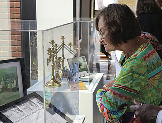 Visitors take in “Faith & Resilience: The Legacy of Black Catholics in Virginia,” a new exhibit at the Black History Museum & Cultural Center of Virginia, on view through Nov. 22.