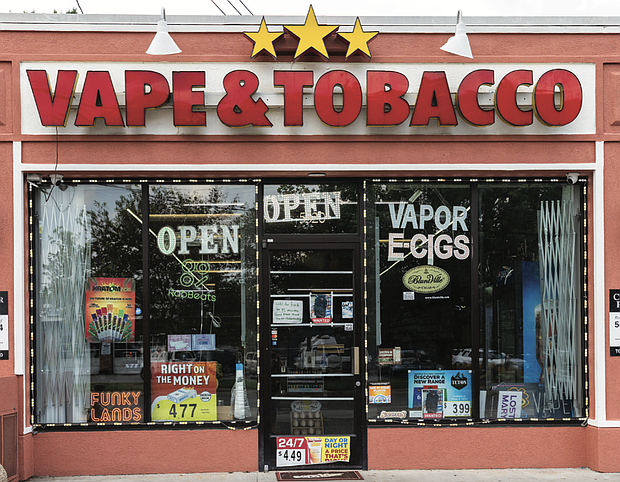3 Stars Vape & Tobacco on Lakeside Avenue is pictured Wednesday, July 30. The Richmond City Council voted Monday to approve new zoning restrictions on future tobacco and hemp shops, limiting where they can open in relation to existing stores, schools, parks, libraries and places of worship.