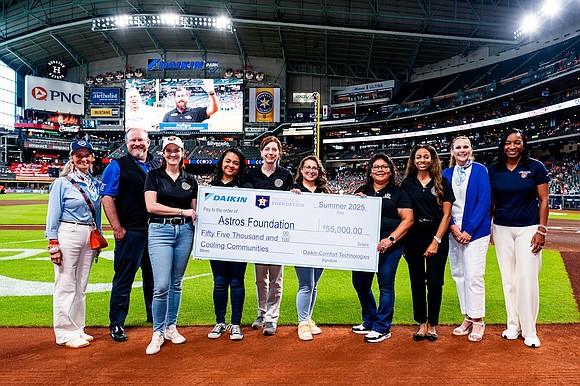 Bayland Community Center in Harris County received major HVAC upgrades through a $55,000 donation from Daikin and the Astros Foundation …