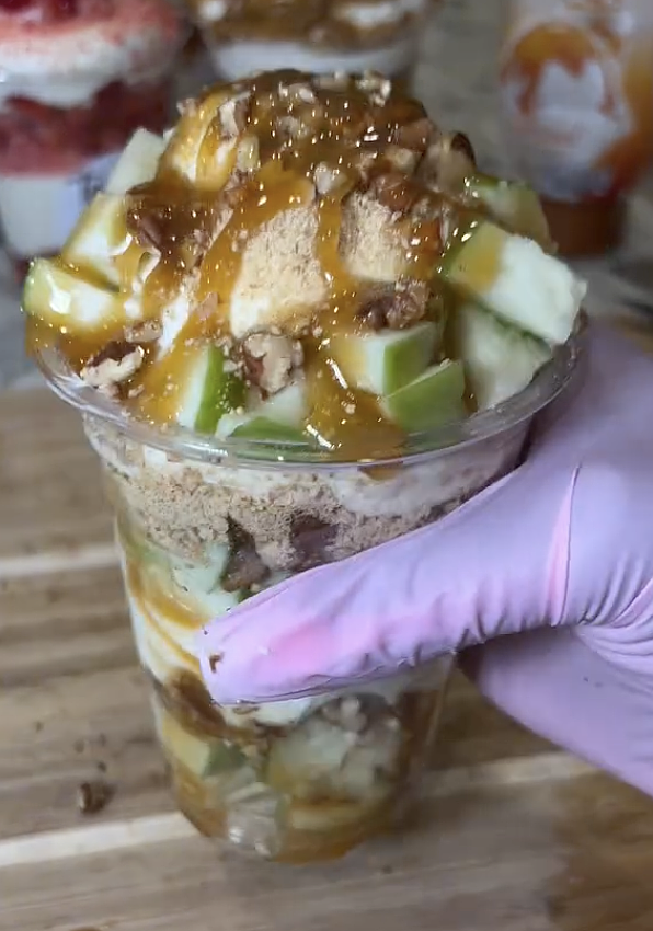 Carmel Apple Pecan Cheesecake Cup