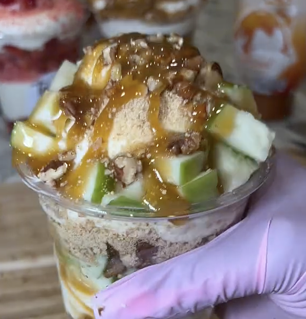 Carmel Apple Pecan Cheesecake Cup