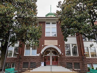The newly renovated William Fox Elementary School in Richmond’s Fan District is shown Wednesday, Aug. 6. The historic school reopened more than three years after a 2022 fire severely damaged the building, prompting a $30 million restoration.