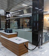 The reintroduced information concierge desk at Richmond City Hall as seen on Wednesday, Aug. 5. The upgrade is part of the city’s effort to improve “accessibility and transparency” between the government and the public, according to a press release.