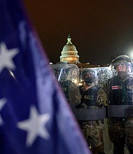 Members of the DC National Guard are deployed outside of the US Capitol in Washington, DC, on January 6, 2021.
Mandatory Credit:	Andrew Caballero-Reynolds/AFP/Getty Images via CNN Newsource