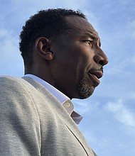 Atlanta Mayor Andre Dickens speaks at a news conference following a shooting near the US Centers for Disease Control and Prevention and Emory University in Atlanta.
Mandatory Credit:	Jeff Amy/AP via CNN Newsource