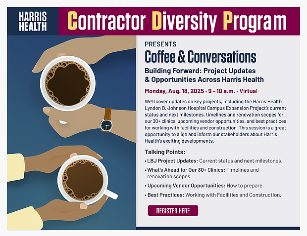 Harris Health Contractor Diversity event on August 18, 2025