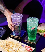 "Baja Midnight," left, joins the original "Baja Blast" beverage.
Mandatory Credit:	Taco Bell Corp. via CNN Newsource
Dateline: