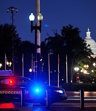 A law enforcement vehicle stands in front of Union Station near the US Capitol in Washington, DC, on Monday.
Mandatory Credit:	Ken Cedeno/Reuters via CNN Newsource