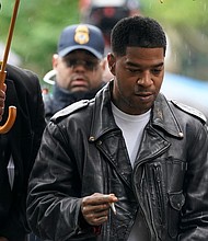 Kid Cudi arrives to testify at the Sean "Diddy" Combs' trial in Manhattan on May 22.
Mandatory Credit:	David Dee Delgado/Reuters via CNN Newsource