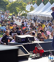 October London, a rising talent known for blending soulful vocals with
contemporary jazz, performs during the festival performing at The Richmond Jazz & Music Festival Saturday August 9.