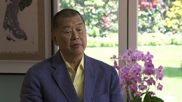 Apple Daily owner Jimmy Lai speaks to CNN's Will Ripley in 2020.
Mandatory Credit:	CNN via CNN Newsource
