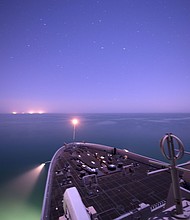 The USS New York anchored off the coast of Kuwait in February 27, 2015. This ship is part of the Iwo Jima Amphibious Ready Group.
Mandatory Credit:	MC3 Jonathan B. Trejo/Sipa/AP via CNN Newsource