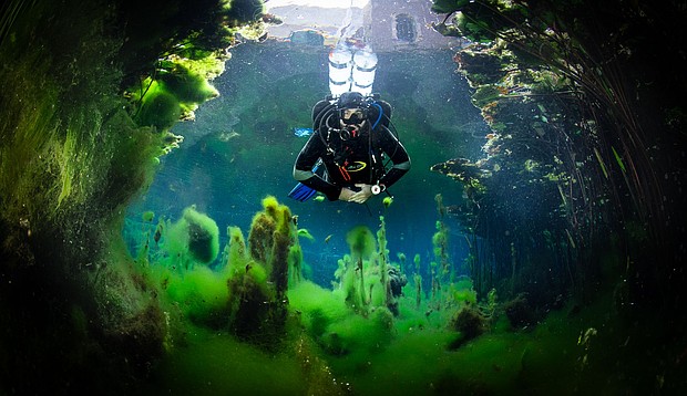 Beneath the Lukács Thermal Baths in Budapest lies a hidden world: a vast underwater cave system.
Mandatory Credit:	Csaba Tokolyi via CNN Newsource