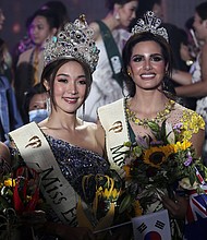 Nadeen Ayoub will represent Palestine at the Miss Universe beauty pageant in November.
Mandatory Credit:	Francis R. Malasig/EPA-EFE/Shutterstock via CNN Newsource