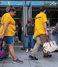 Students with their help of  family check in to the Gladding Residence Center on the campus of VCU on Saturday August 16, 2025.  Sandra Sellars/Richmond Free Press