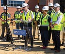 Patrick Harrel, RPS’s new chief operating officer, speaks to the media on Friday, Aug.
22, during a tour of the new Richmond High School for the Arts.