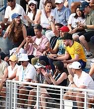 The crowd at the US Open is far louder than at other events, such as Wimbledon.
Mandatory Credit:	Maddie Meyer/Getty Images via CNN Newsource
