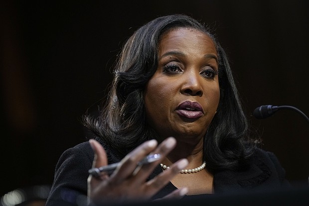 Lisa Cook is pictured at a Senate hearing on June 21, 2023, in Washington, DC.
Mandatory Credit:	Drew Angerer/Getty Images/File via CNN Newsource