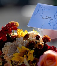 A sympathy note from Uvalde, Texas, where a 2022 school shooting took place, sits in a memorial near Annunciation Catholic Church in Minneapolis on August 28.
Mandatory Credit:	Elizabeth Flores/The Star Tribune/Getty Images via CNN Newsource
