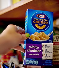 Kraft brand Macaroni & Cheese arranged in Brooklyn on July 23, 2022.
Mandatory Credit:	Gabby Jones/Bloomberg/Getty Images via CNN Newsource
