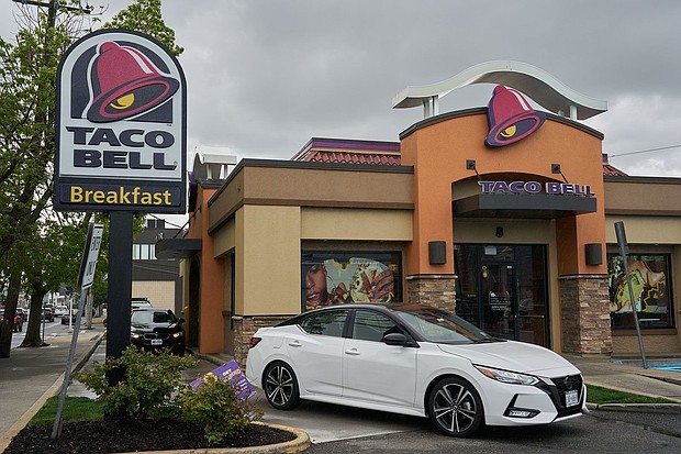 The drive-through lane at a Taco Bell restaurant in New Hyde Park, New York, on May 2, 2023.
Mandatory Credit:	Bing Guan/Bloomberg/Getty Images/File via CNN Newsource