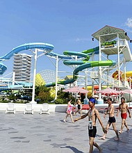 The new Wonsan-Kalma Coastal Tourist Zone has long been a pet project of North Korean leader Kim Jong Un.
Mandatory Credit:	Kyodo News/Kyodo News Stills/Kyodo News via Getty Images via CNN Newsource