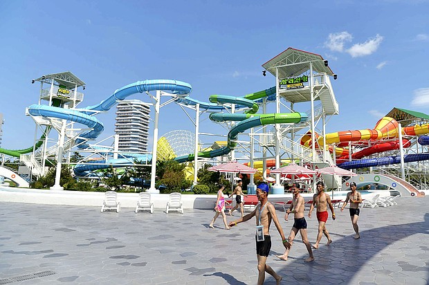 The new Wonsan-Kalma Coastal Tourist Zone has long been a pet project of North Korean leader Kim Jong Un.
Mandatory Credit:	Kyodo News/Kyodo News Stills/Kyodo News via Getty Images via CNN Newsource