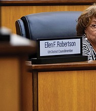 Councilwoman Ellen Robertson, a longtime advocate for affordable housing, expressed her disappointment that money has not been set aside for the cause as she believes the council directed it to be in 2019.