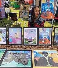 Artists Serenity Smith from Maryland participates as a vendor for the first time.