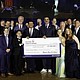 (center) José Muñoz, president and CEO, Hyundai Motor Company; (center right) Randy Parker, president and CEO, Hyundai Motor North America; (center left) Kevin Reilly, vice chair, Hyundai Hope on Wheels; Hyundai Hope on Wheels board of directors, national youth ambassadors, and grant recipients at Washington National Cathedral in Washington, D.C., on Sept. 3, 2025 (Photo/Hyundai)