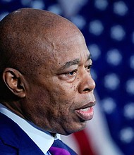 New York City Mayor Eric Adams speaks during a press conference at City Hall in Manhattan in New York City on June 3.
Mandatory Credit:	Eduardo Munoz/Reuters via CNN Newsource