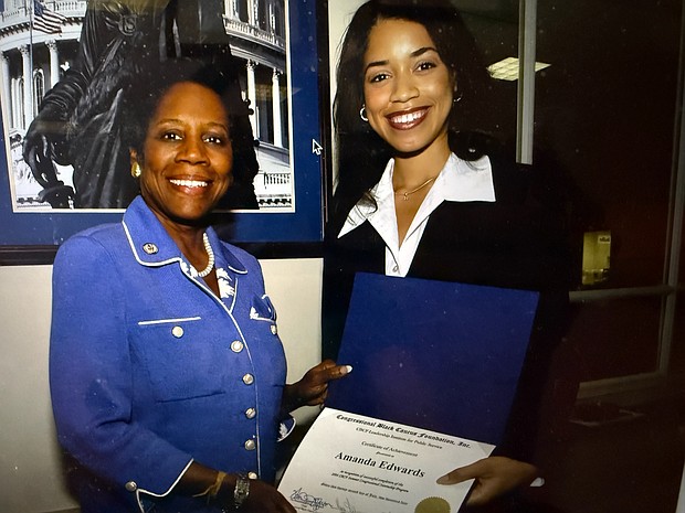 The Late Congresswoman Sheila Jackson Lee and Amanda Edwards