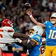 Herbert shone against the Chiefs in Brazil.
Mandatory Credit:	Doug Benc/AP via CNN Newsource