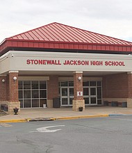 Stonewall Jackson High School in Shenandoah County.
A federal judge ruled that restoring the school’s
Confederate-era name violated students’ First Amendment
rights.