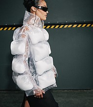 Skylar Diggins in Protein Puffer Jacket made with 422g of protein from real milk. MilkPEP
