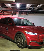 A City of Richmond hybrid vehicle sits in a garage as the city
receives NAFA’s Best Electric Vehicle Policies 2025 award.